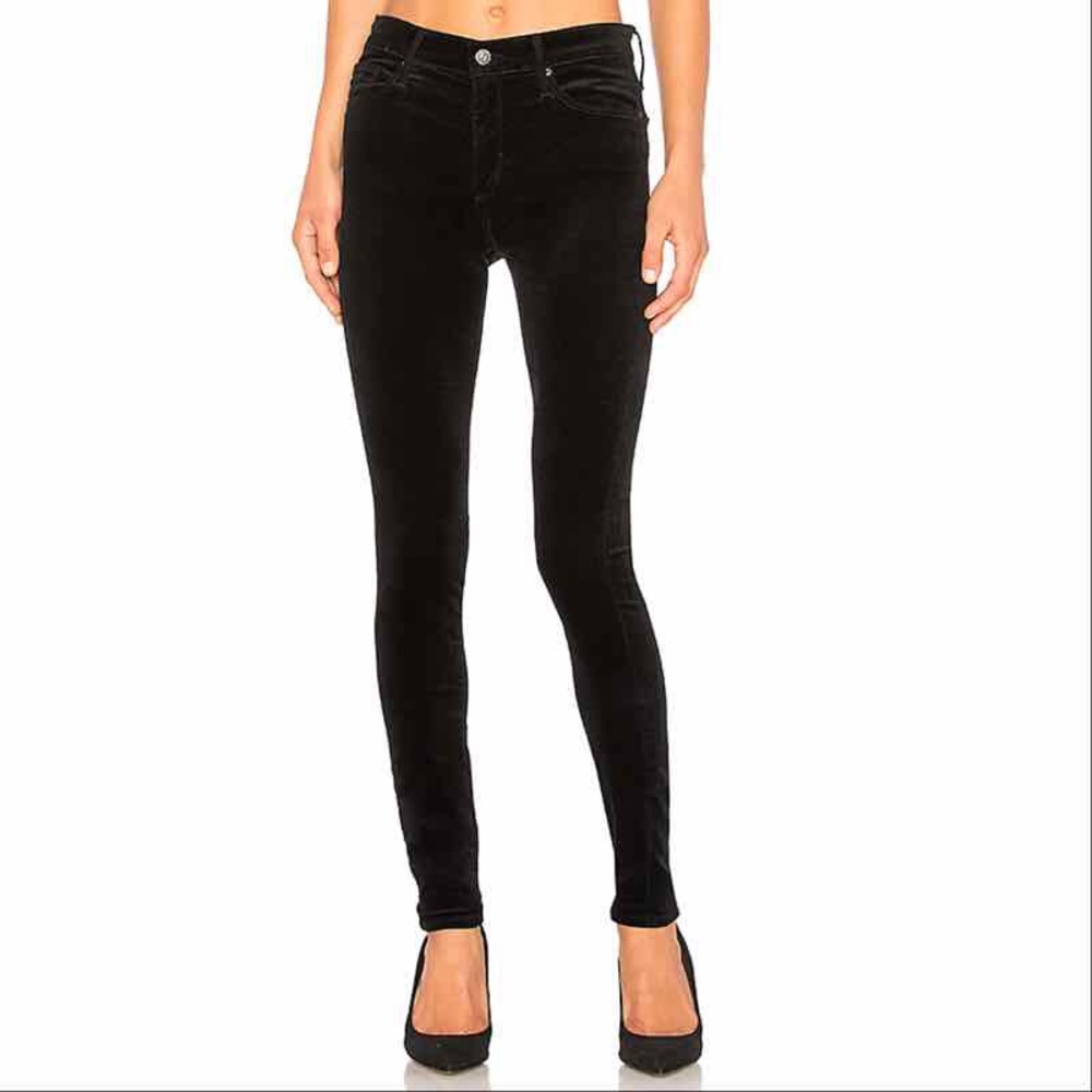 AG Farrah velvet skinny jeans